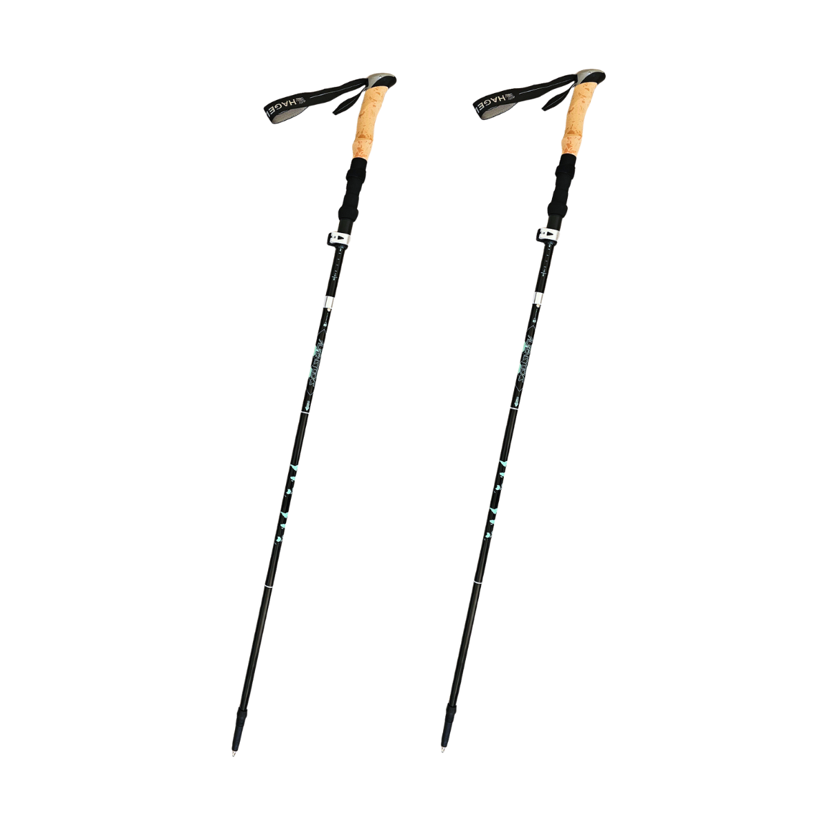 Pair of Hagell Alpenstocks foldable hiking poles